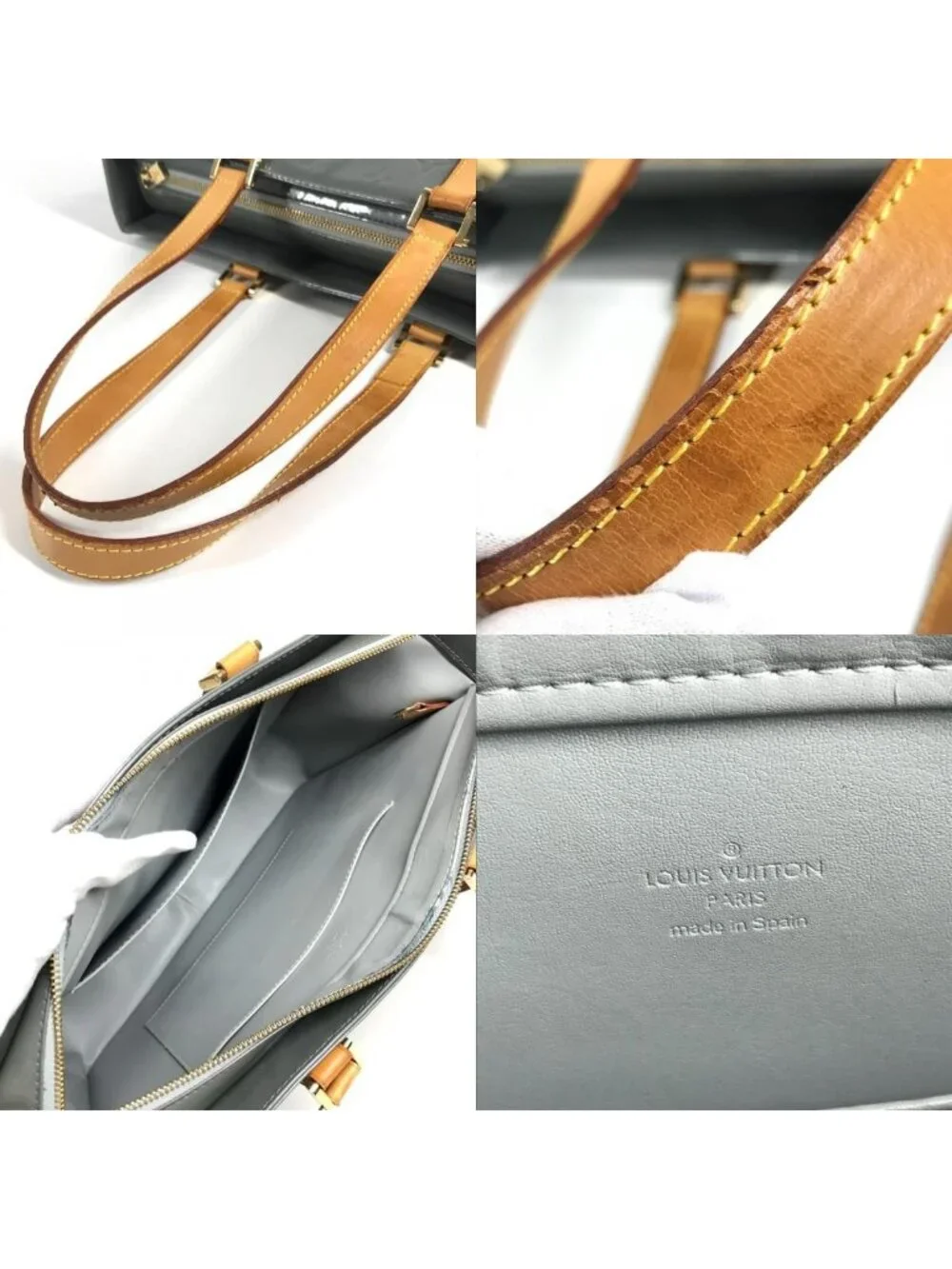 Louis Vuitton Tote Columbus Monogram Vernis Gray